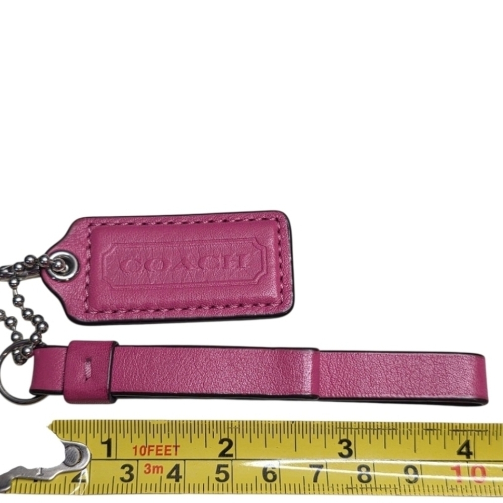 Coach Fuchsia Leather Hangtag 2pcs